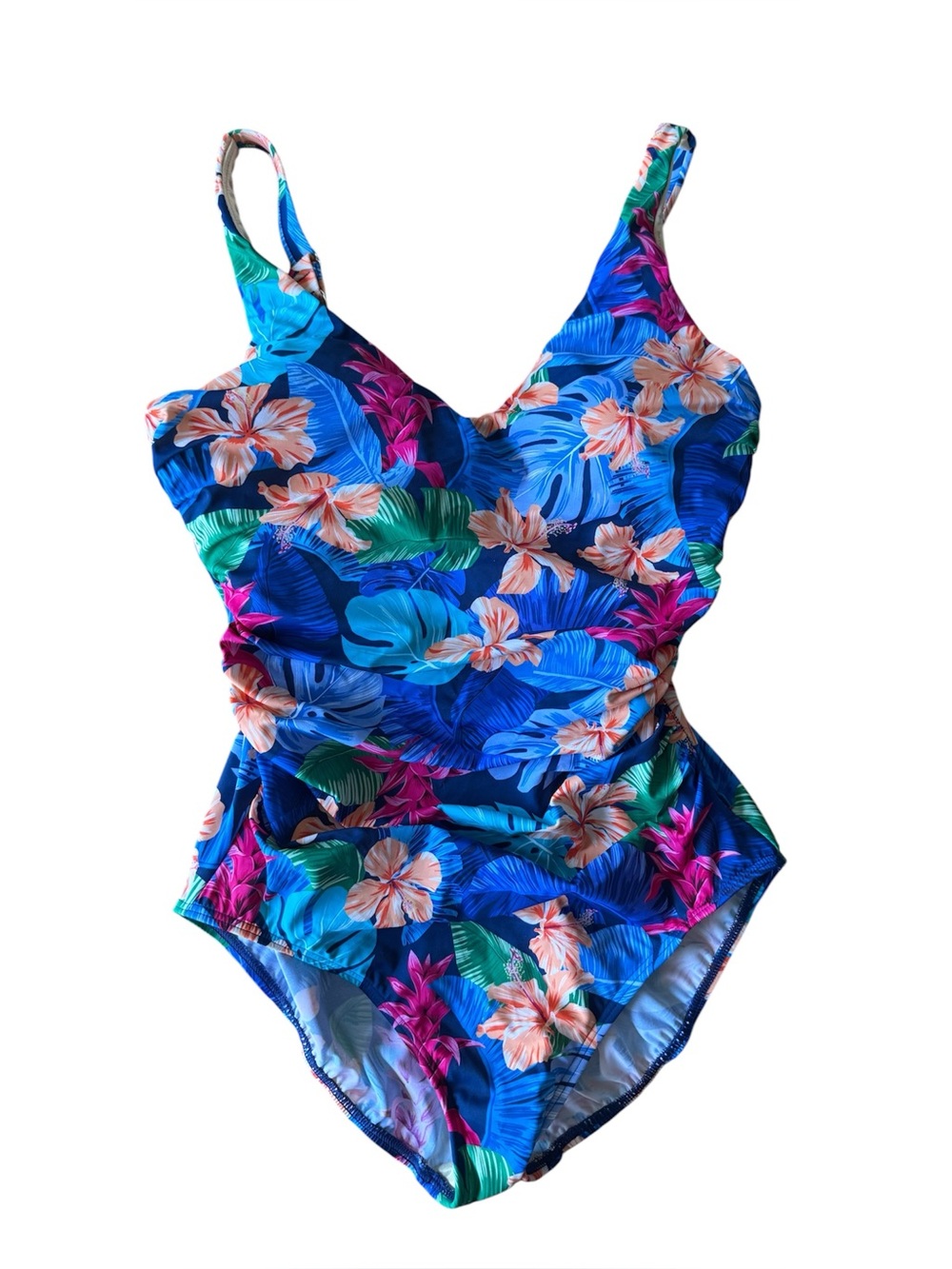 Miraclesuit X Talbots 12 Firm Control One Piece Swimsuit Padded Bra Underwire